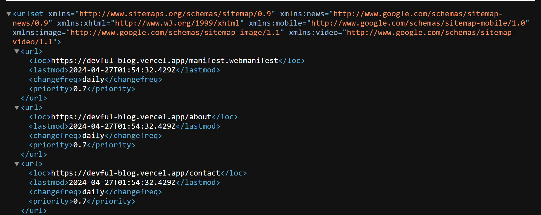 Sitemap XML - Devful